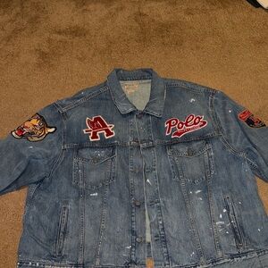 Polo by Ralph Lauren Blue Denim Varsity Jacket